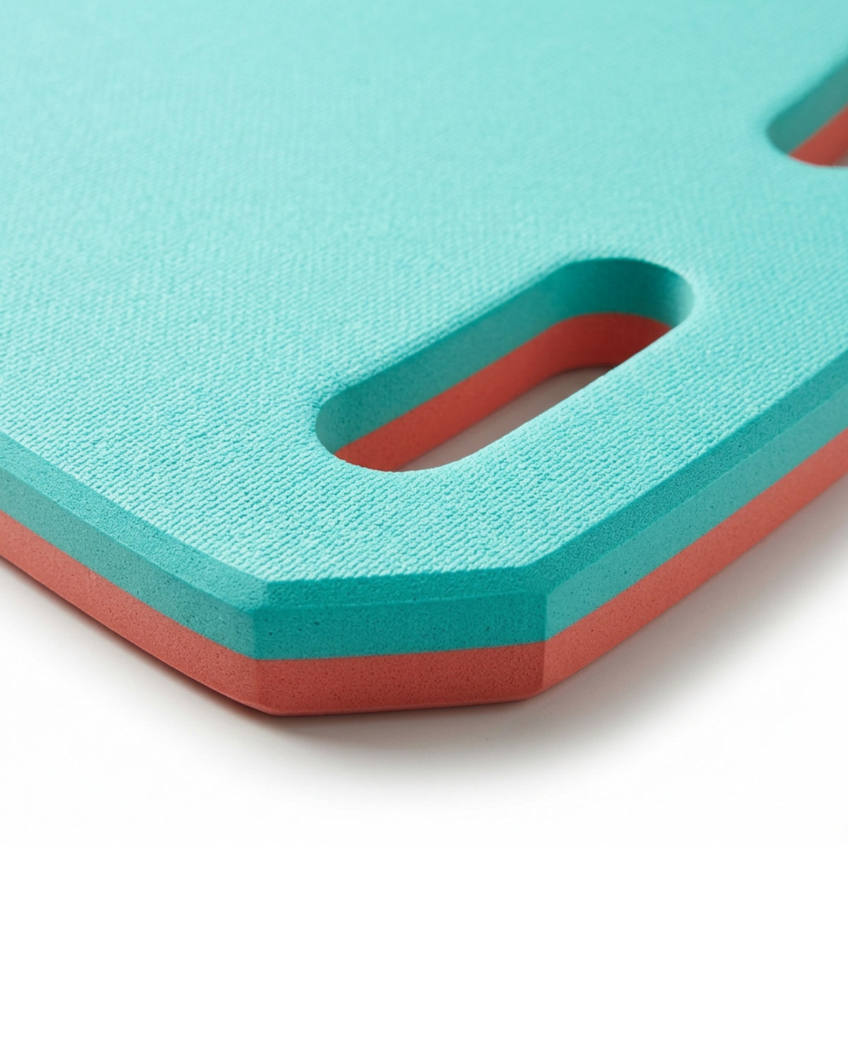 Maplo EVA Swim Kickboard 42 x 28 cm Aqua and Coral Two Grips - Detail view